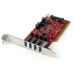 4 Port PCI SuperSpeed USB 3.0 Adapter Card with SATA / SP4 Power - Startech