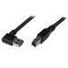 1m Black SuperSpeed USB 3.0 Cable - Right Angle A to B - M/M - Startech