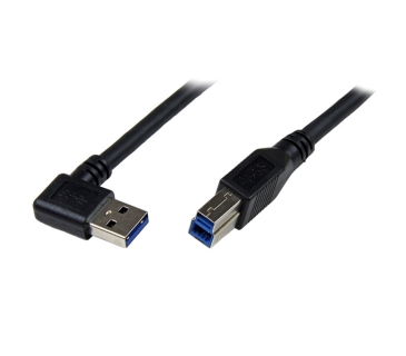 Câble USB 1m Black SuperSpeed USB 3.0 Cable - Right Angle A to B - M/M - Startech