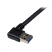 1m Black SuperSpeed USB 3.0 Cable - Right Angle A to B - M/M - Startech