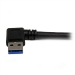 1m Black SuperSpeed USB 3.0 Cable - Right Angle A to B - M/M - Startech