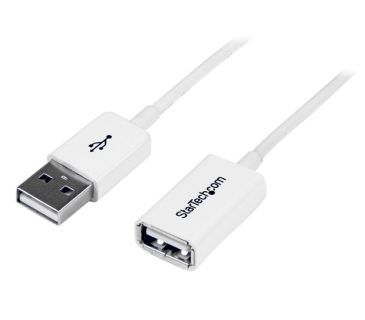 Câble USB 1m White USB 2.0 Extension Cable A to A - MF - Startech