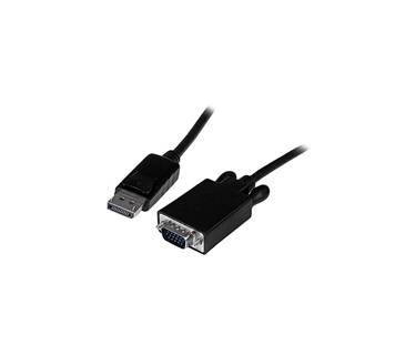Câble USB 6 ft DisplayPort to VGA Adapter Converter Cable DP to VGA 1920x1200 Black - Startech