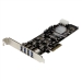 4 Port Dual Bus PCIe SuperSpeed USB 3.0 Adapter Card with LP - Startech