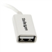 5in White Micro USB to USB OTG Host Adapter MF - Micro USB Male to USB A Female On-The-Go Host Cable Adapter - White - Startech