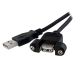 1 ft / 30cmPanel Mount USB Cable A to A - F/M - Startech