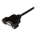 1 ft / 30cmPanel Mount USB Cable A to A - F/M - Startech