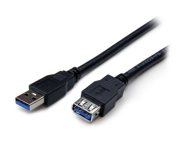 Câble USB 1m Black SuperSpeed USB 3.0 Extension Cable A to A - M/F - Startech