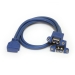 2 Port Panel Mount USB 3.0 Cable - USB A to Motherboard Header Cable F/F - Startech