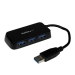 Portable 4 Port SuperSpeed Mini USB 3.0 Hub - Black - Startech