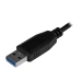 Portable 4 Port SuperSpeed Mini USB 3.0 Hub - Black - Startech
