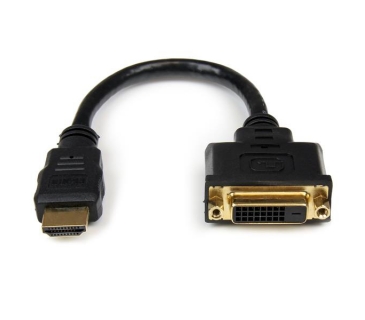 Adaptateur Ecran Startech 8in HDMI to DVI-D Video Cable Adapter - HDMI Male to DVI Female - Startech
