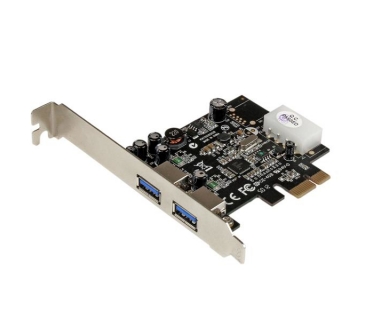 HUB Adapter USB / A / C Multi 2 Port PCI Express PCIe SuperSpeed USB 3.0 Card Adapter with UASP LP4 Power - Startech