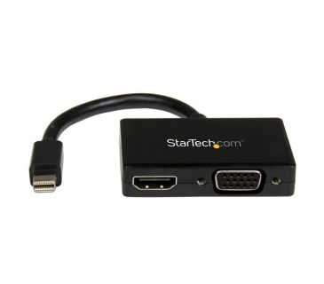 Adaptateur Ecran Startech Travel A/V adapter 2-in-1 Mini DisplayPort to HDMI or VGA converter - mDP to HDMI or VGA adapter with compact lightweight for maximum portability - 1920x1200 or 1080p - Startech