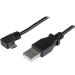 Micro-USB Charge-and-Sync Cable M/M - Right-Angle Micro-USB - 30/24 AWG - 1 m (3 ft.) - Startech