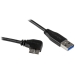 Slim Micro USB 3.0 Cable - M/M - Right-Angle Micro-USB - 0.5m (20in) - Startech