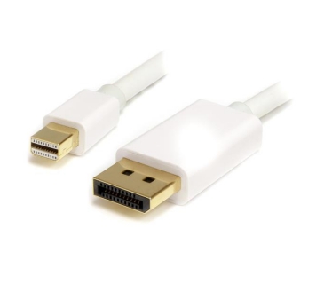 Câble Ecran 2 m White Mini DisplayPort to DisplayPort Adapter Cable - M/M - Startech
