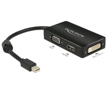 Adaptateur Ecran Delock DeLOCK Adap.Mini DislpypVGA/HDMI/DVI bk - Delock